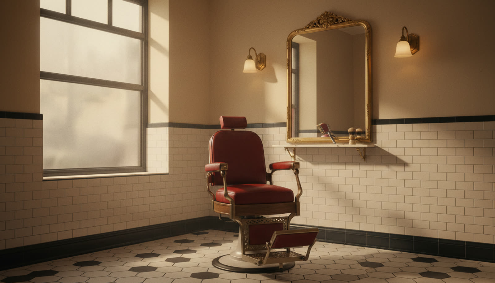 Klassisches Barbershop-Interieur — Enwer's Barber Shop Luzern